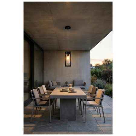 Lampa wisząca zewnętrzna ogrodowa LANTERN PENDANT E27 IP54 BK AZZARDO AZ6829