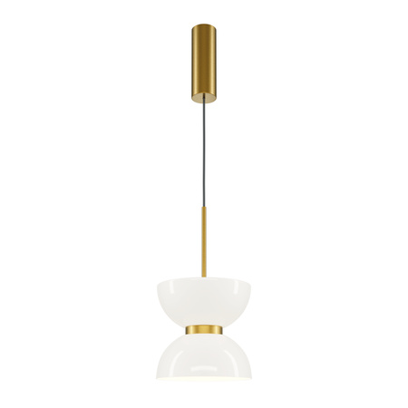 Złota lampa wisząca ze szklanym kloszem LED 3000K Kyoto MOD178PL-L11G3K Maytoni
