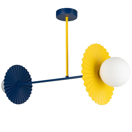 Lampa wisząca Bloom 2xG9 Granat-żółty Milagro MLP0296