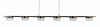 Lampa wisząca szóstka CASSIS czarna Aviano Lighting 7066-702
