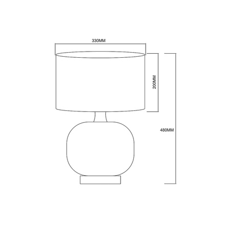 Lampa stołowa Tamiza 48 cm biała 1xE27 Light Prestige LP-1515/1T small white