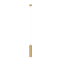 Matowa złota wisząca tuba 30cm o średnicy 6cm 1xGU10 Focus P075PL-01MG Maytoni