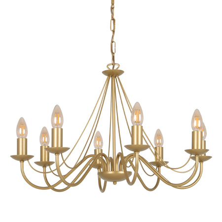 Złota, świecznikowa lampa wisząca glamour BARTEZ Kaja Lighting KZ-3992