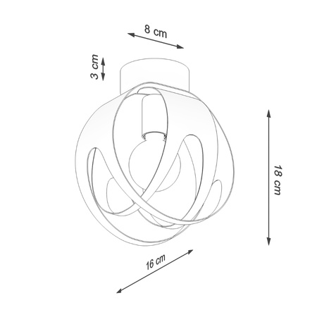 Plafon TULOS biały Sollux SL.1082