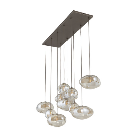 Lampa wisząca dziesięć zwisających nieregularnych kloszy NEBIA NEW BROWN 10XG9 Tk Lighting 11793