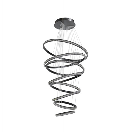 Długa czarna lampa wisząca spirala AZALEA SPIRAL 3-STEP DIMM BK AZZARDO AZ6774