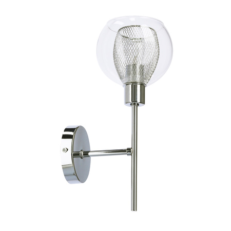 OZZO KINKIET 1X40W E14 CHROM KLOSZ BEZBARWNY Candellux 21-72184