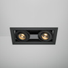 Podwójna czarna oprawa podtynkowa LED 3000K Metal Modern DL093-02-10W3K-B Maytoni