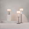 Duża lampa stołowa 52cm ze szklaną podstawą Muse MOD304TL-01G Maytoni