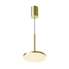 Lampa wisząca okrągła płaska w kolorze mosiężnym LED 3000K Plato P076PL-L12W3K-BS Maytoni