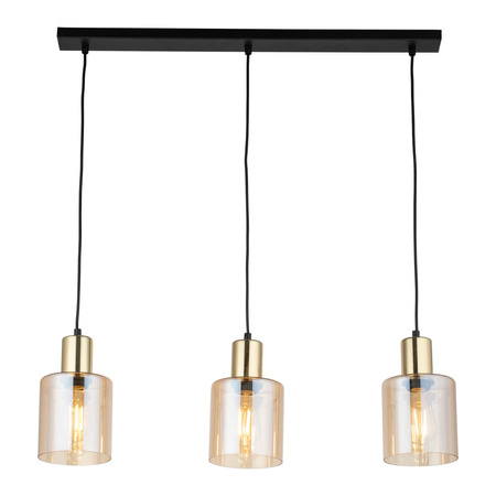 SIERRA GOLD AMBER LAMPA WISZĄCA 3 LISTWA TK Lighting 6666