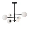 Lampa wisząca czarna sześć szklanych białych kul Bolti 6xG9 PLC0103-BK Yaskr
