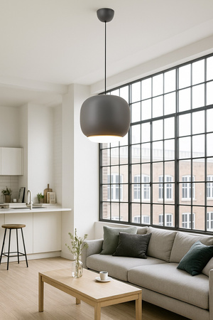 6026-117 Lampa wisząca jedynka Positano szara