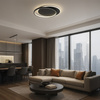 Czarna lampa sufitowa podświetlane koło z ringiem CORDOBA BLACK 30W LED 4000K Milagro ML2485