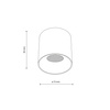 Czarna tuba sufitowa o średnicy 7,3cm LED BLAZE BLACK CCT 12W Tk Lighting 18158