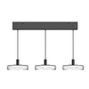 Lampa wisząca czarna ze szklanymi kloszami Float LED 3000K MOD498PL-L25BK