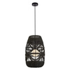 Lampa wisząca ARONA BLACK fi 25cm z ratanu Milagro ML0354