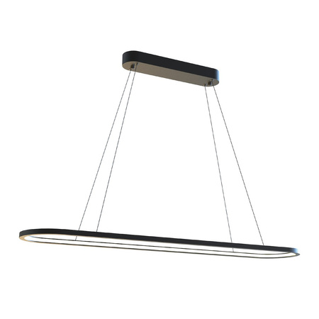 Lampa wisząca owalna Saturno 30W LED CCT Czarny Milagro ML2957