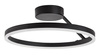 Okrągły czarny ring sufitowy LED 40cm ze zmienną barwą światła  Isaure Rabalux 71302