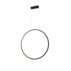 Lampa wisząca czarny pionowy pierścień LED o średnicy 65cm do łazienki Loop S 3000K IP44 PL0119-65-BK Yaskr