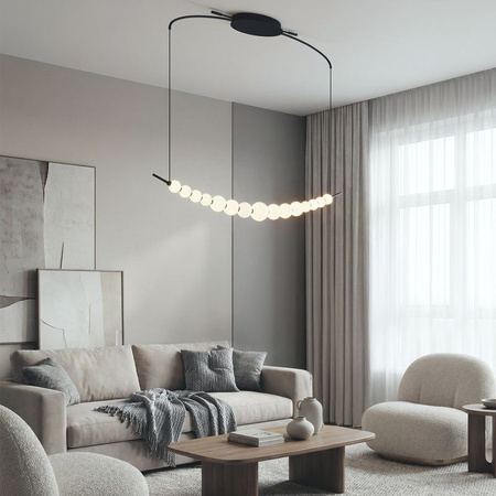 Lampa wisząca łańcuch kul PERLA PENDANT LINE 3-STEP DIMM BK AZZARDO AZ6896