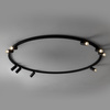 Czarny okrąg sufitowy średnica ok 130cm z 9 reflektorami 9xGU10 FOURTY ROUND Nowodvorski 11950