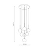 Lampa wisząca w kolorze sabia z koniakowymi kloszami do salonu LAVA SABIA 7xG9 Tk Lighting 11329