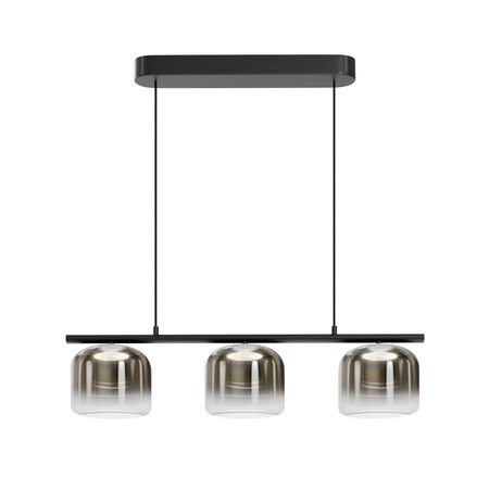 Ekskluzywna potrójna lampa z dymionymi szklanymi kloszami LED 3000K Spirito MOD286PL-L12B3K Maytoni