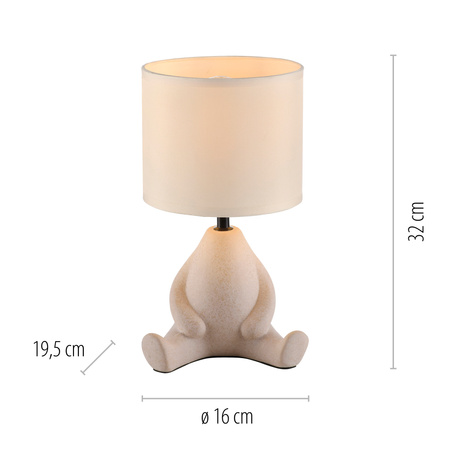 Lampa stołowa z rzeźbiarską podstawą z ceramiki TED 1xE27 Just Light 14190-39