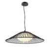 Czarna lampa wisząca ażurowy metalowy klosz z białym szklanym dyfuzorem SONTE 60 cm 1xGX53 Candellux Studio 31-50922