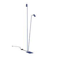 Granatowa lampa podłogowa dwa profile z ruchomymi reflektorami 2xGU10 R50 MONO Nowodvorski 12622