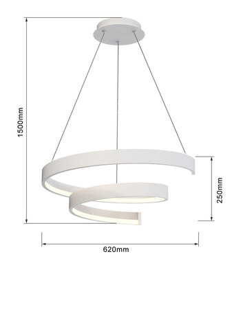 Lampa wisząca TOPPO 62cm LED Wofi Premium 6032-0106 ze ściemniaczem