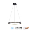 Lampa wisząca antracytowy okrąg 58cm LED 3000K z funkcją ściemniania SwitchMo RITUS Just LIght 15394-13