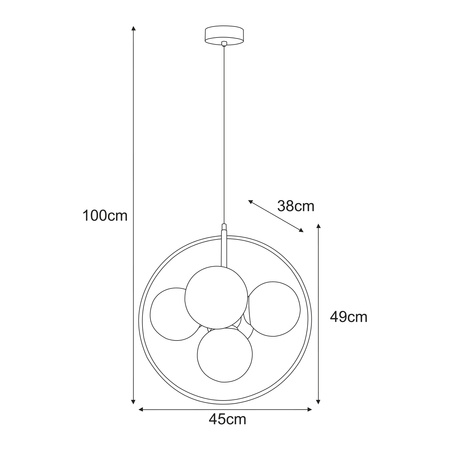 Lampa wisząca K-5369 z serii PIRO Kaja Lighting