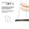 Lampa wisząca czarny okrąg 57cm LED 3000K z wbudowanym ściemniaczem HOOP Paul Neuhaus 2851-18