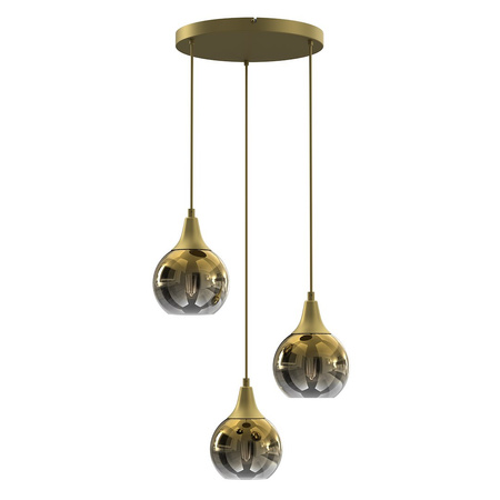 Potrójna złota lampa wisząca MONTE GOLD 3xE27 Milagro MLP8403