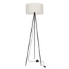 Lampa podłogowa na trójnogu z szarym owalnym abazurem SHANTI 1xE27 Candellux Studio 51-38722