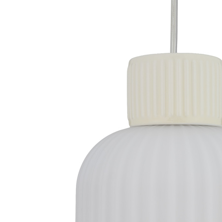 Lampa wisząca szklany ryflowany klosz + ceramika 1xE27 AURORA A Nowodvorski 11968