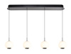 Lampa wisząca czwórka prosta LED Luberon czarny chrom Aviano Lighting 7051-405