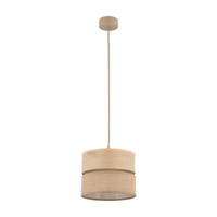 Lampa wisząca abażur DORMA WOOD JUTA 1xE27 Tk Lighting 11785