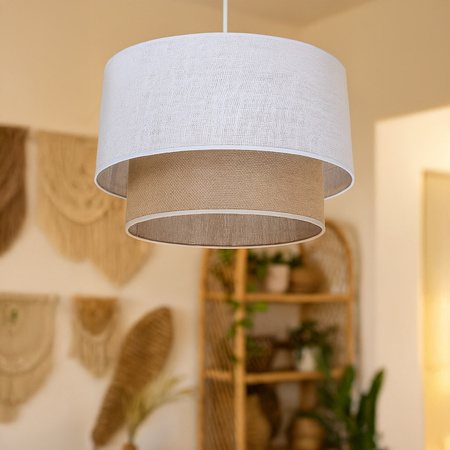 Lampa wisząca BUENO jasny + natura 1xE27 Milagro MLP1826