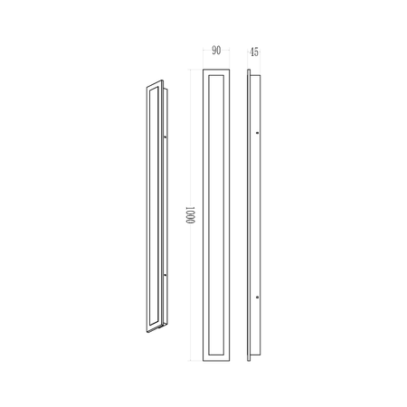 Kinkiet elewacyjny podłużny 25W 3CCT IP54 100cm Milagro ML1724