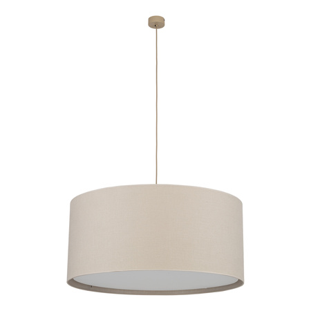 Lampa wisząca duży abażur z lnu o średnicy 77cm LARGO LINEN 3XE27 Tk Lighting 11485