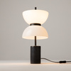 Czarna lampka stołowa z marmurową podstawą LED 3000K Kyoto MOD178TL-L11B3K Maytoni