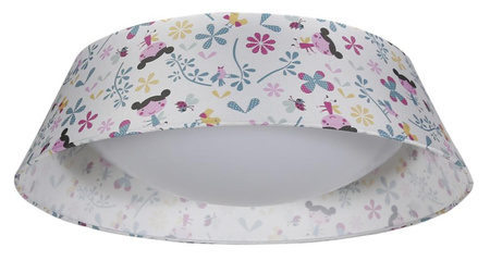 LAMPA SUFITOWA PLAFON dla dziewczynki GIRL 45 16W LED 6500K Z ABAŻUREM Candellux 14-62994