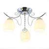 Chromowana stylowa lampa sufitowa z trzema mlecznymi kloszami ELLA 3xE27 Milagro ML2762