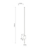Biały kinkiet 114cm podświetlający ściane LIXA WHITE LED 18W LED 3000K Tk Lighting 18299
