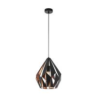 Lampa wisząca metalowa czarno miedziana CARLTON Eglo 49254