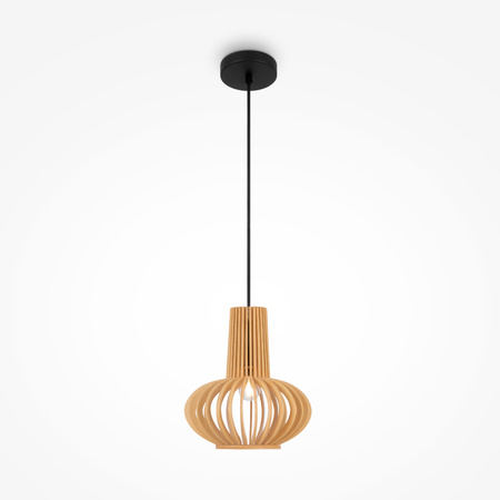 Lampa wisząca klosz z drewna 1xE27 Roots MOD193PL-01W Maytoni