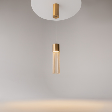 Designerska lampa wisząca złoty cylinder Imaginary MOD190PL-L5G3K Maytoni